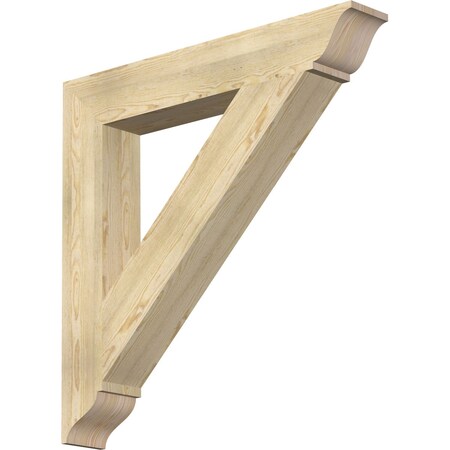 Ekena Millwork Traditional Traditional Rough Sawn Bracket, Douglas Fir, 6"W x 40"D x 40"H BKT06X40X40TRA01RDF